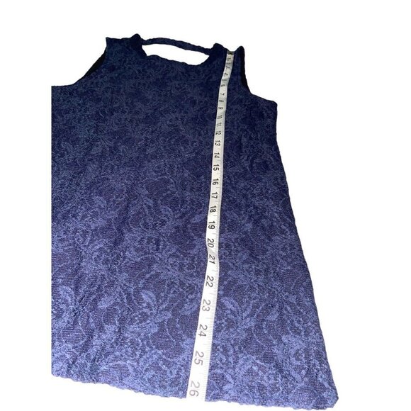 NWT Chaser Womens Navy Blue Lace Open Back Tank Top No Size - Picture 4 of 6